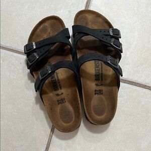 Women’s Black Birkenstock Sandals Size 37